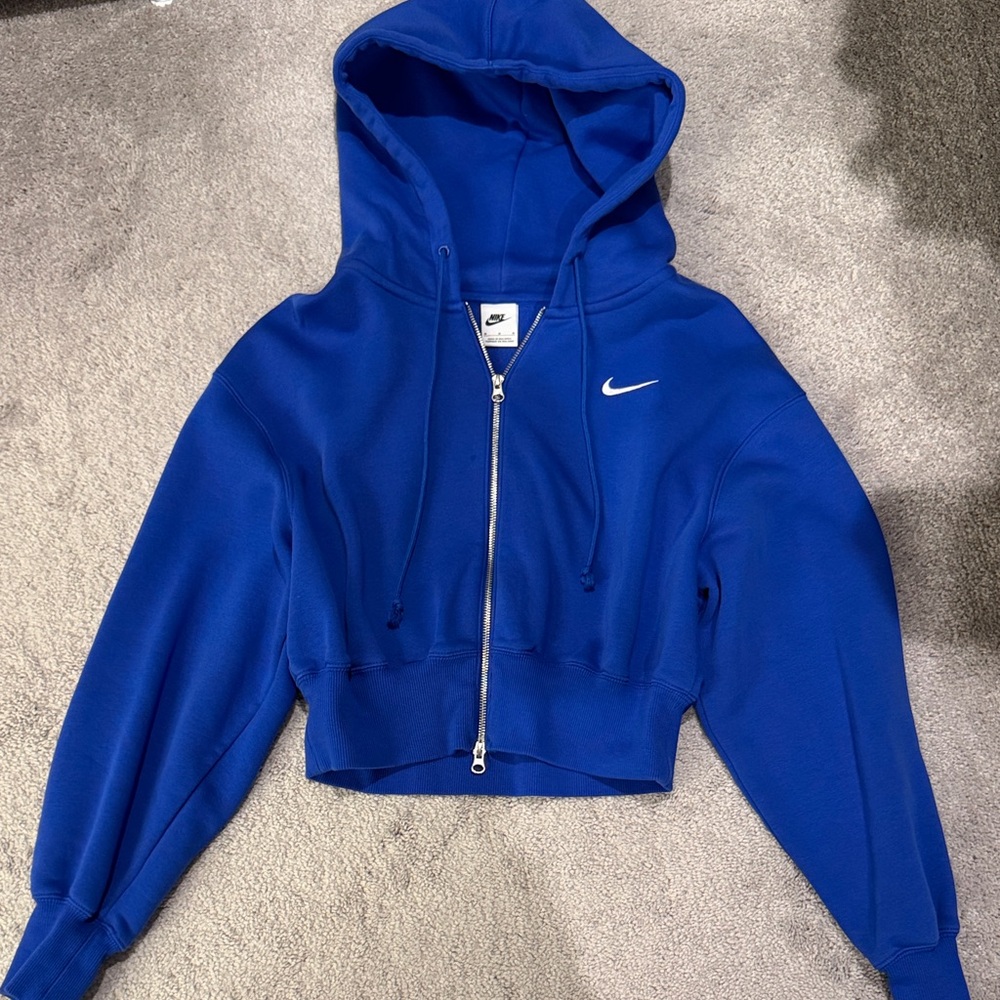 Nike Women's Royal Blue Zip-Up Hoodie